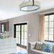 eplacement windows Los Angeles, CA bright living room with black-framed windows