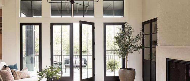 Modern black framed replacement doors in Los Angeles, CA