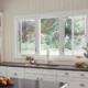 Replacement windows in Los Angeles, CA installed above a modern kitchen